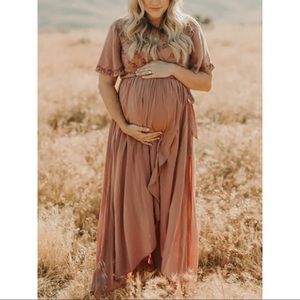 Maternity Pink Floral Dress
